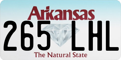 AR license plate 265LHL