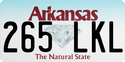 AR license plate 265LKL