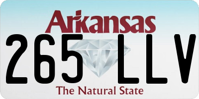 AR license plate 265LLV