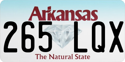 AR license plate 265LQX