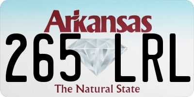 AR license plate 265LRL