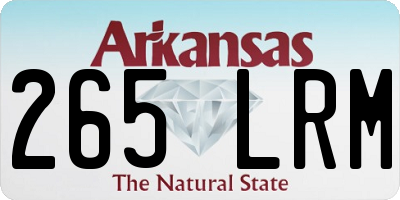 AR license plate 265LRM