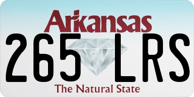 AR license plate 265LRS