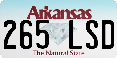 AR license plate 265LSD