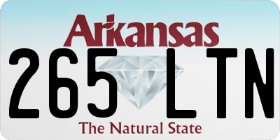 AR license plate 265LTN