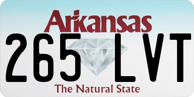 AR license plate 265LVT