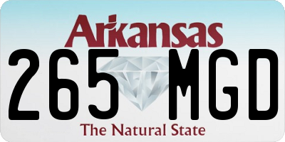 AR license plate 265MGD