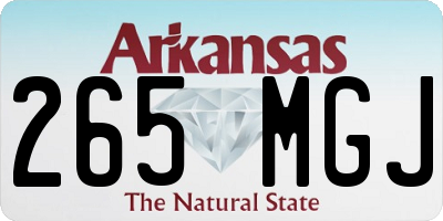 AR license plate 265MGJ