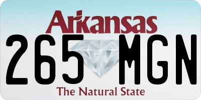 AR license plate 265MGN