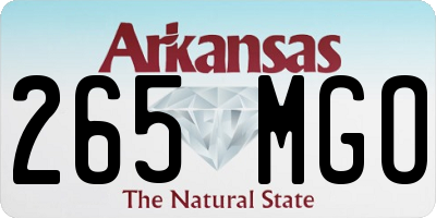 AR license plate 265MGO