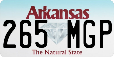 AR license plate 265MGP