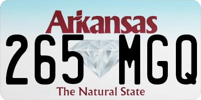AR license plate 265MGQ