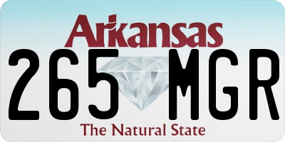 AR license plate 265MGR