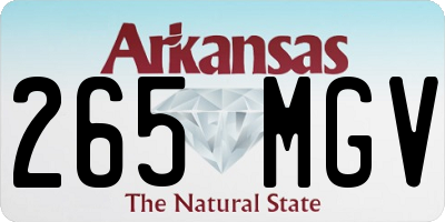 AR license plate 265MGV