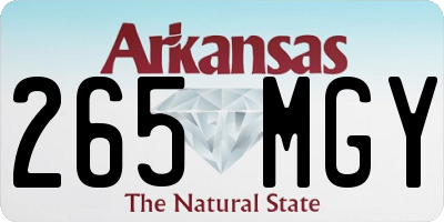AR license plate 265MGY