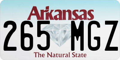 AR license plate 265MGZ
