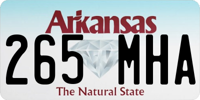 AR license plate 265MHA
