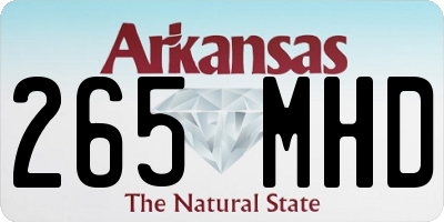 AR license plate 265MHD