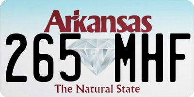 AR license plate 265MHF