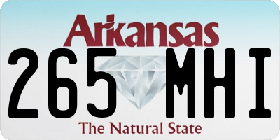 AR license plate 265MHI