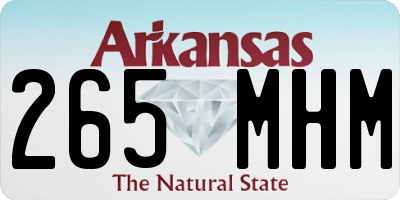 AR license plate 265MHM