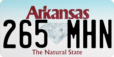 AR license plate 265MHN