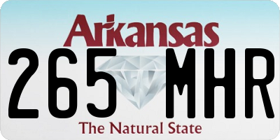 AR license plate 265MHR