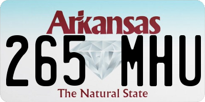 AR license plate 265MHU