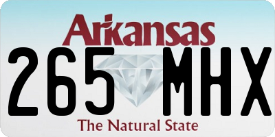 AR license plate 265MHX