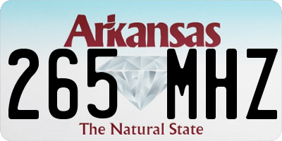 AR license plate 265MHZ