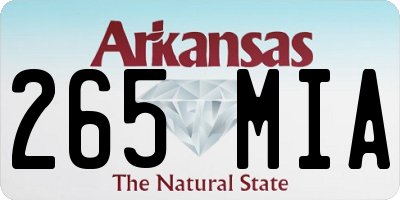 AR license plate 265MIA
