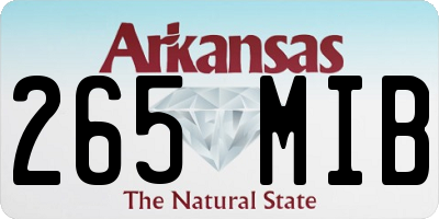 AR license plate 265MIB