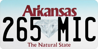 AR license plate 265MIC