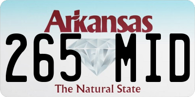 AR license plate 265MID
