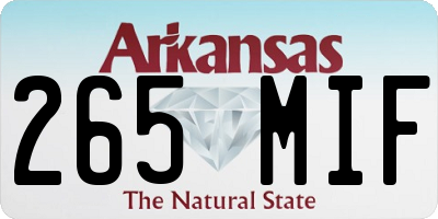AR license plate 265MIF