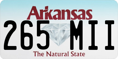 AR license plate 265MII