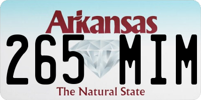 AR license plate 265MIM