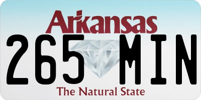 AR license plate 265MIN