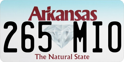 AR license plate 265MIO