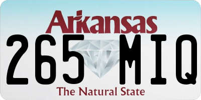 AR license plate 265MIQ