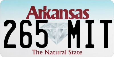 AR license plate 265MIT