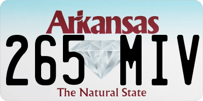 AR license plate 265MIV