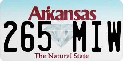 AR license plate 265MIW