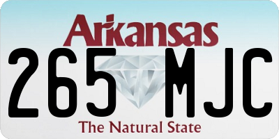 AR license plate 265MJC