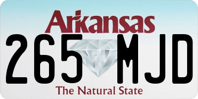 AR license plate 265MJD
