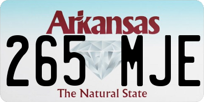 AR license plate 265MJE