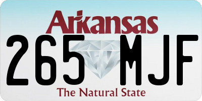 AR license plate 265MJF