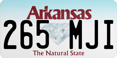 AR license plate 265MJI