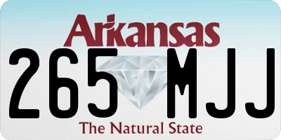 AR license plate 265MJJ