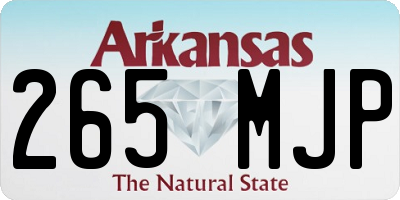 AR license plate 265MJP